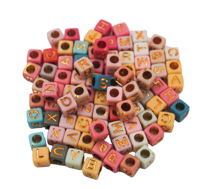 Alphabet Beads - Cube Shape (4 colors available)