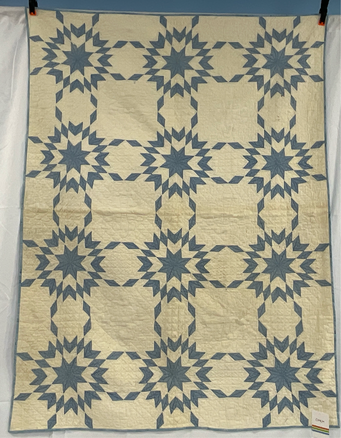 Antique Light Blue Star Quilt