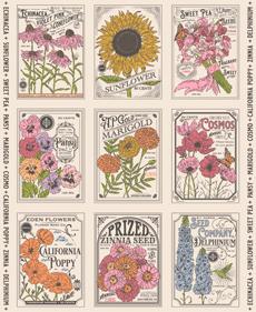 Vintage Seed Packet Panel - Cloud