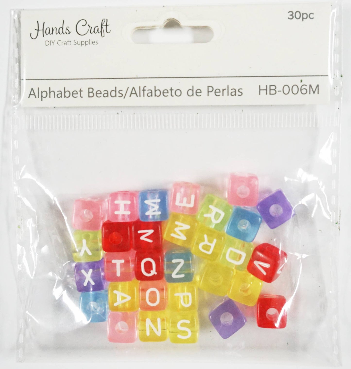 Alphabet Beads - Cube Shape (4 colors available)