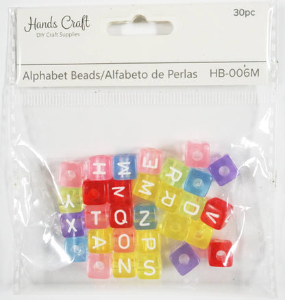 Alphabet Beads - Cube Shape (4 colors available)