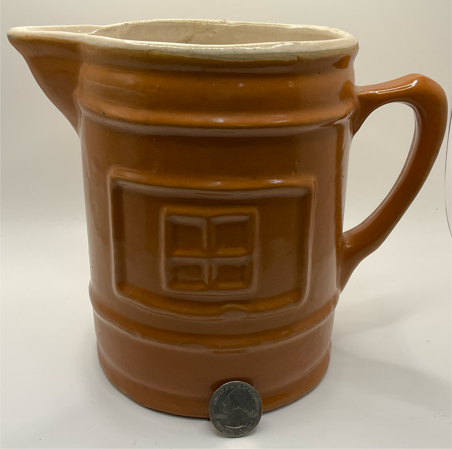 Antique Stoneware Buttermilk Pitcher