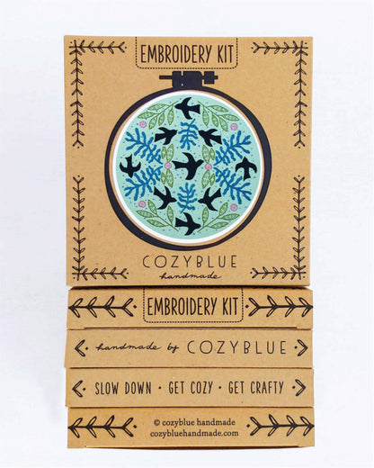 Blackbird embroidery kit