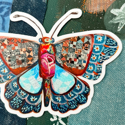 Boho Butterfly Sticker, Nature Inspired sticker, Moth