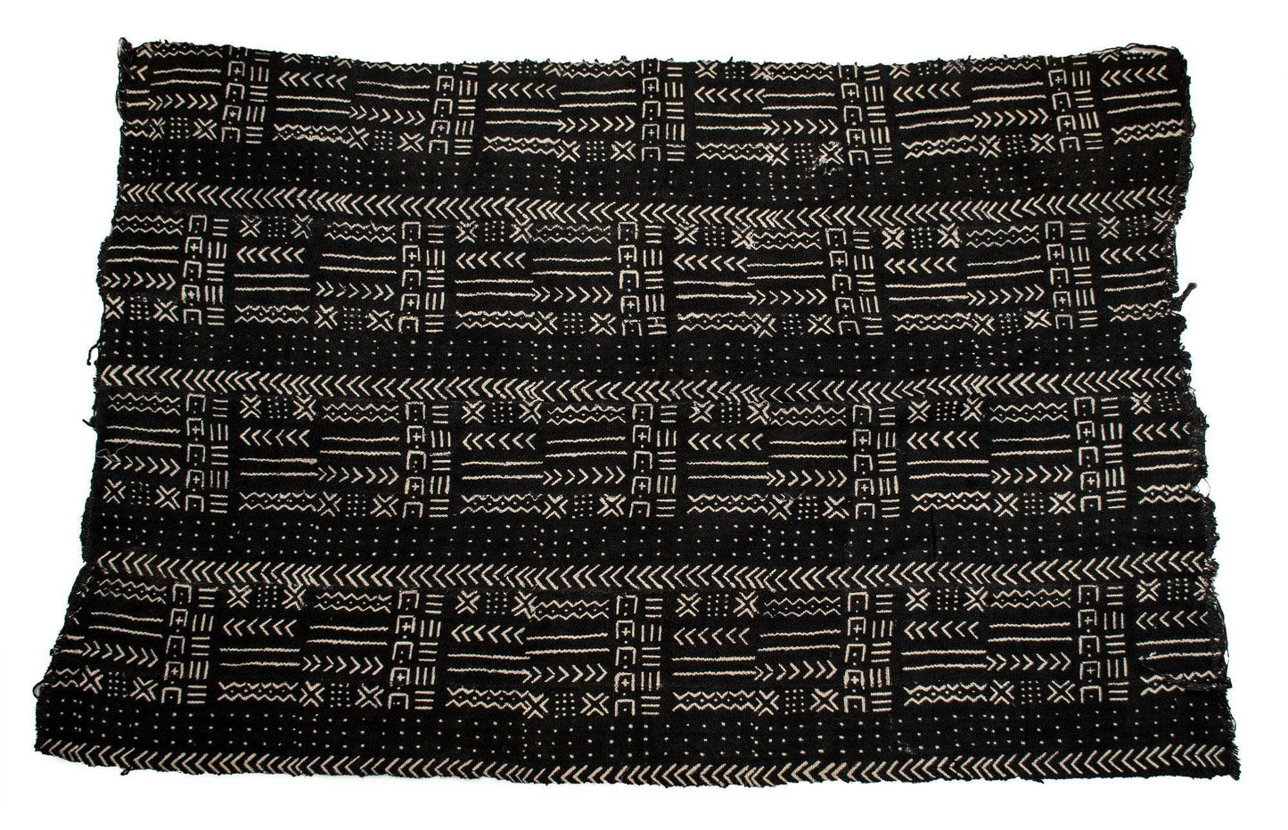 Ebony Black Bogolan Mali Mud Cloth (Kolokani Design)