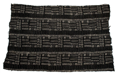 Ebony Black Bogolan Mali Mud Cloth (Kolokani Design)