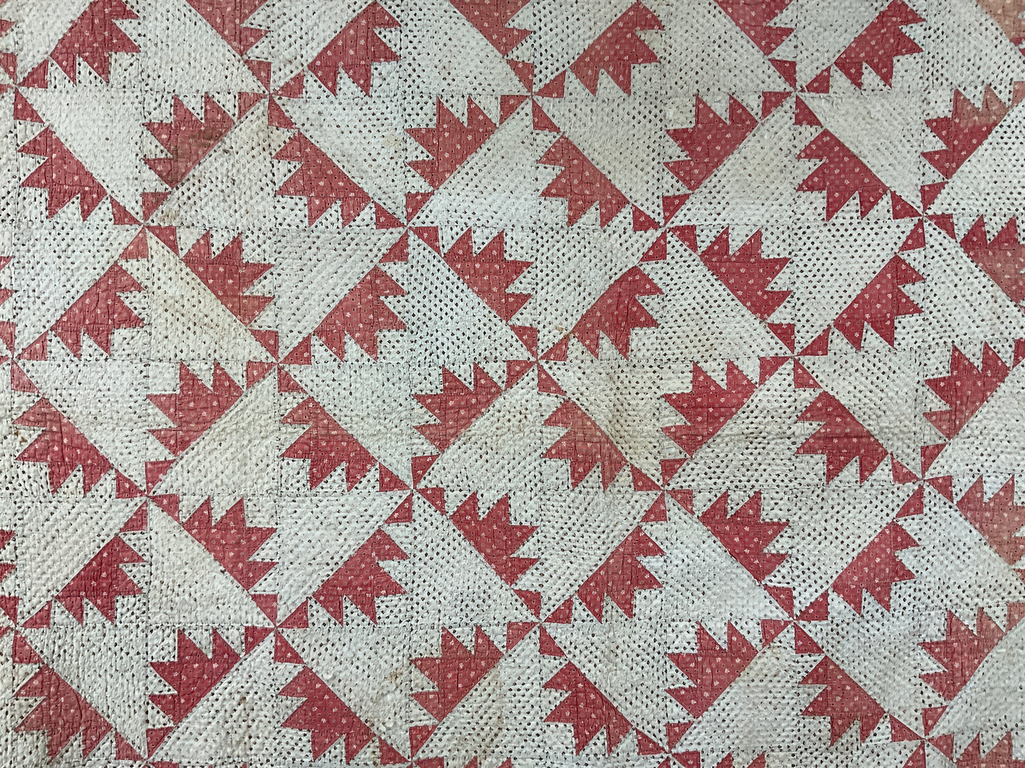 Antique Bear Paw Pinwheel Quilt