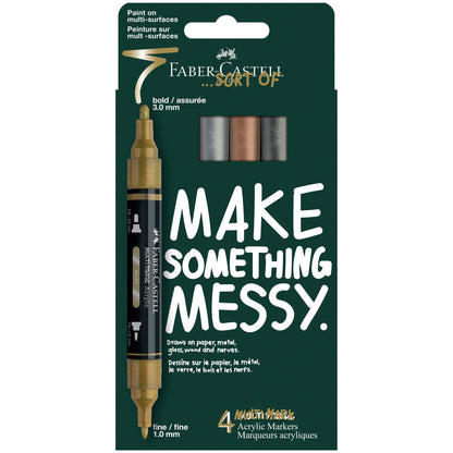 Multimark Acrylic Paint Markers - 4ct Metallic