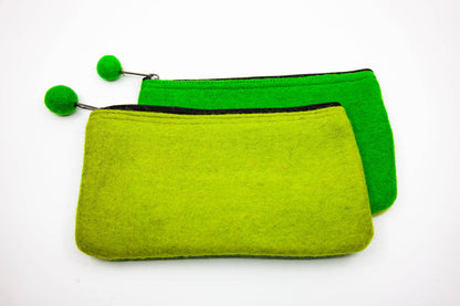 2-Tone Medium Organizer Pouch | Felt Zip Pouch | Makeup Bag