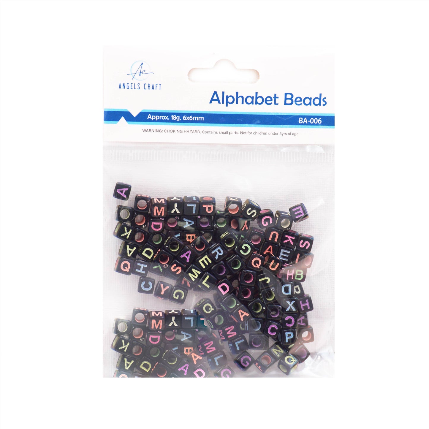 Alphabet Beads - Cube Shape (4 colors available)