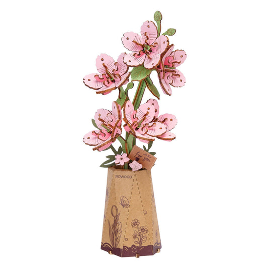 3D Wooden Flower Puzzle: Sakura