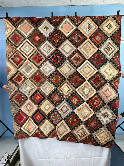 Antique log cabin quilt