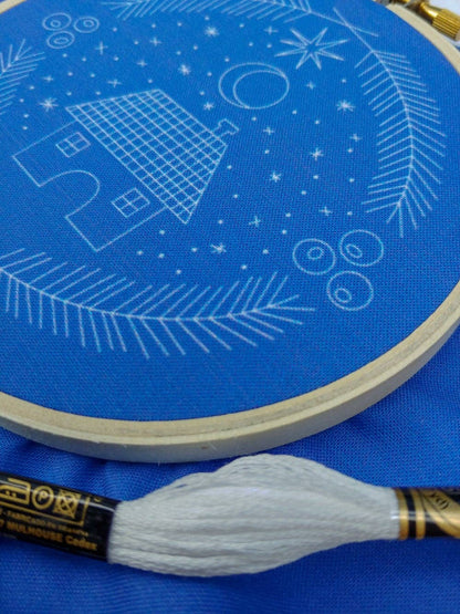 Holiday home embroidery kit