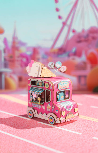 3D Wooden Music Box Puzzle: Hello Kitty® Ice Cream Truck
