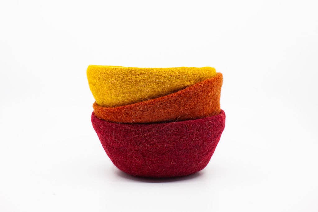 Felt Bowl-Large | Wool Knitting Bowl | Catch-all Home Decor