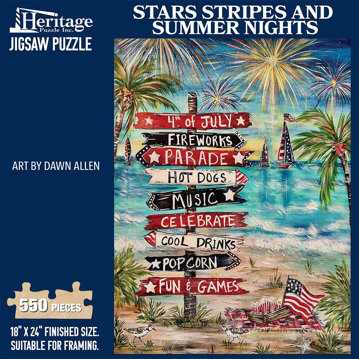 Stars Stripes and Summer Nights 550 piece puzzle