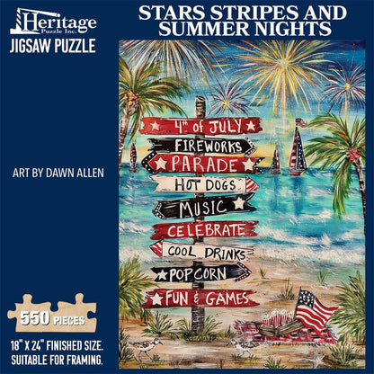 Stars Stripes and Summer Nights 550 piece puzzle
