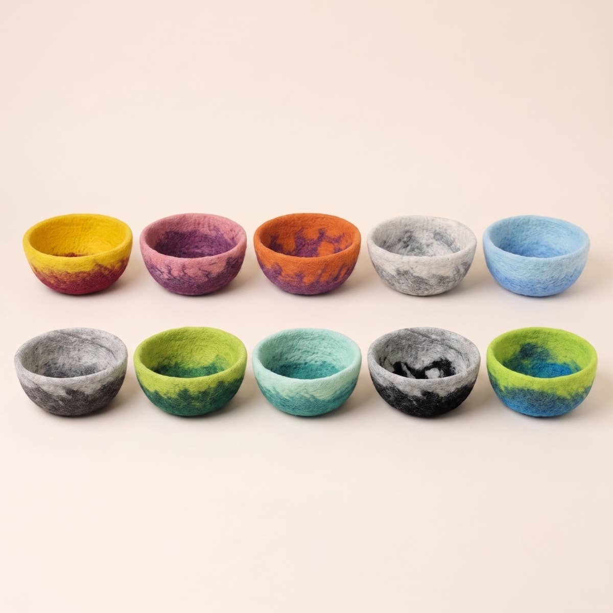 Felt Bowl - Small Ombre | Wool Yarn Bowl | Knitting Bowl