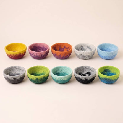 Felt Bowl - Small Ombre | Wool Yarn Bowl | Knitting Bowl