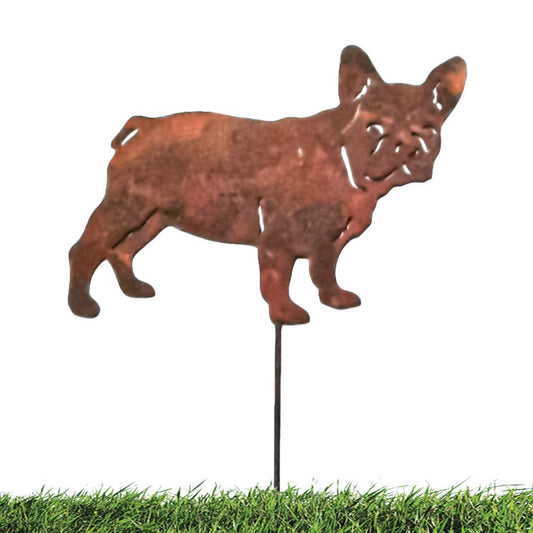 Rust Frenchy DOG Pic Garden Art