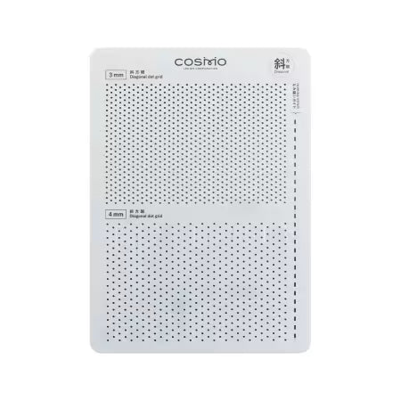 Sashiko Template Diagonal Dot Grid 3mm 4mm