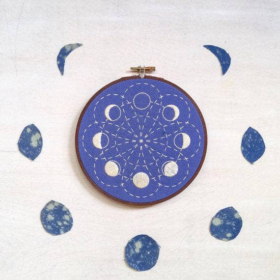 Lunar blossom embroidery kit