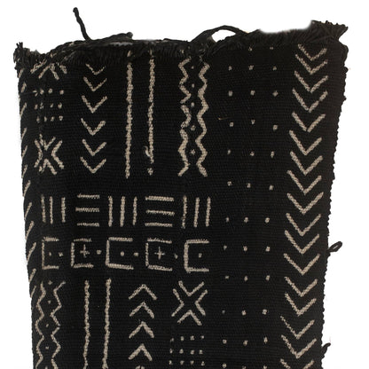 Ebony Black Bogolan Mali Mud Cloth (Kolokani Design)