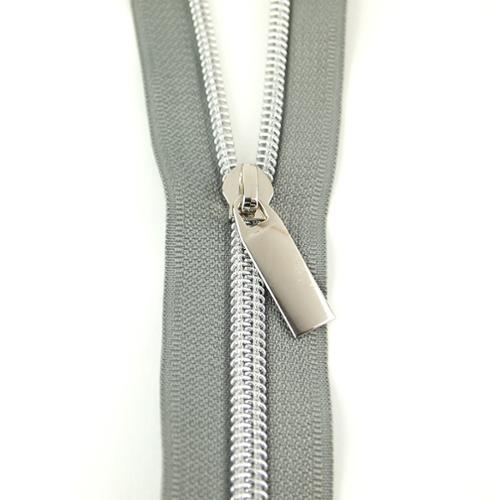 Zipper Gry/Nickel 9 Pulls/3yds