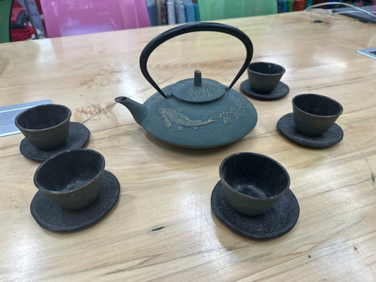 Vintage Japanese Teavana Cast Iron Tea Set