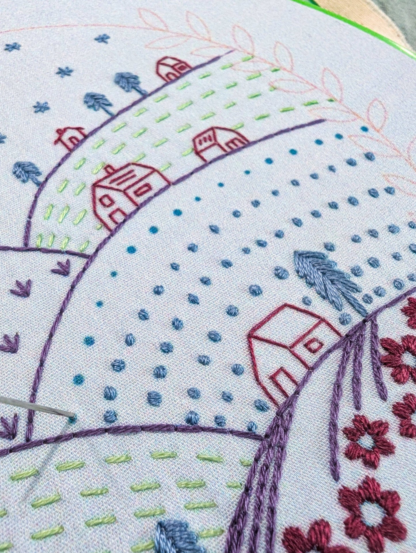 Rolling hills embroidery kit