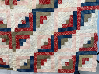 Antique Log Cabin Quilt Top