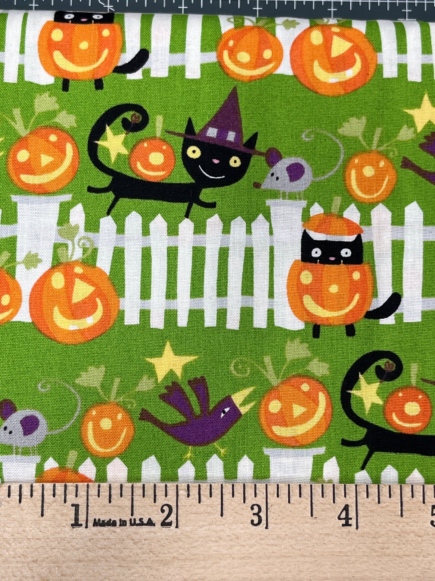 Happy Halloween Fence Green