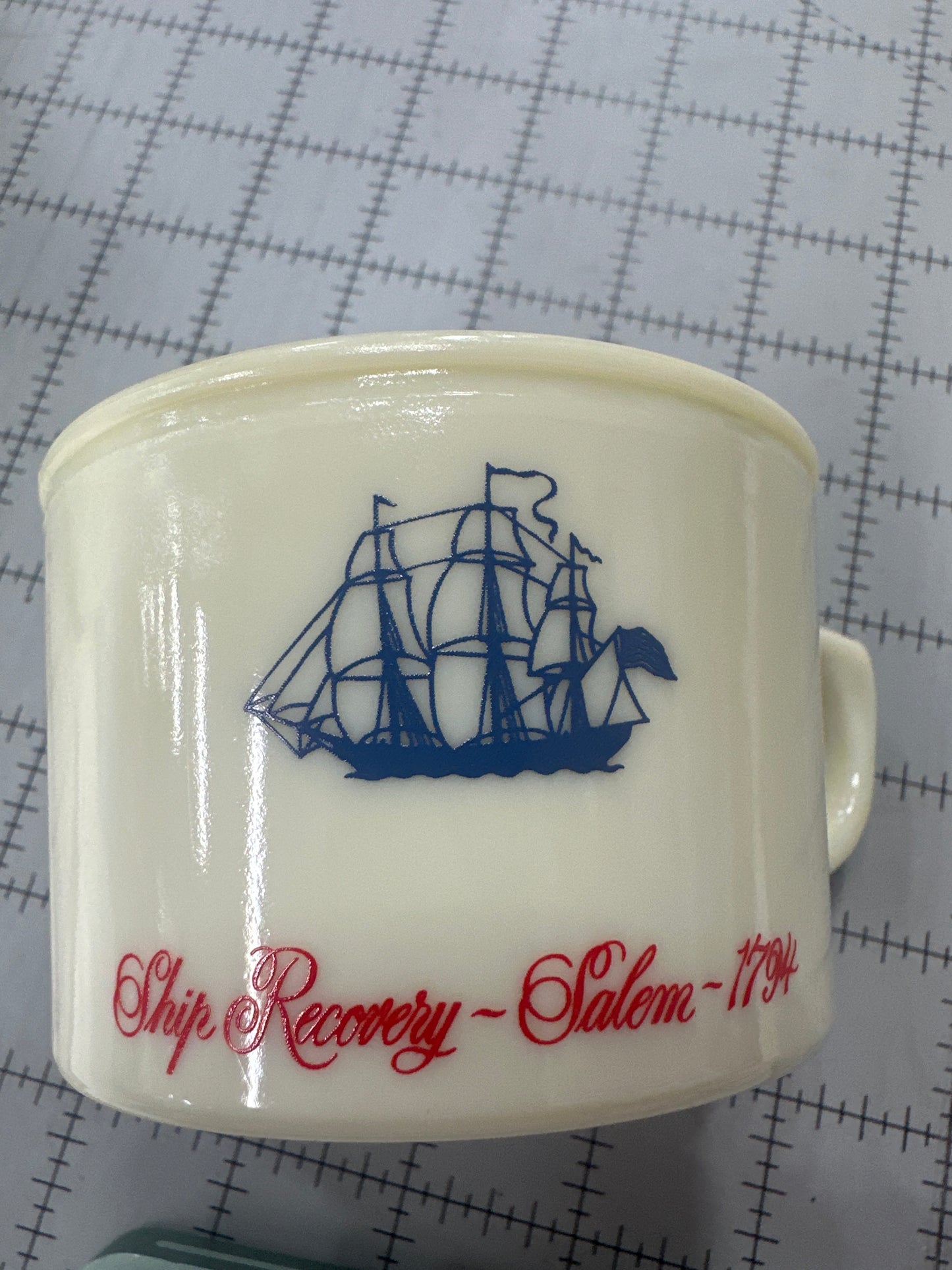 Old Spice shaving mug featuring the "Ship Recovery - Salem - 1794”