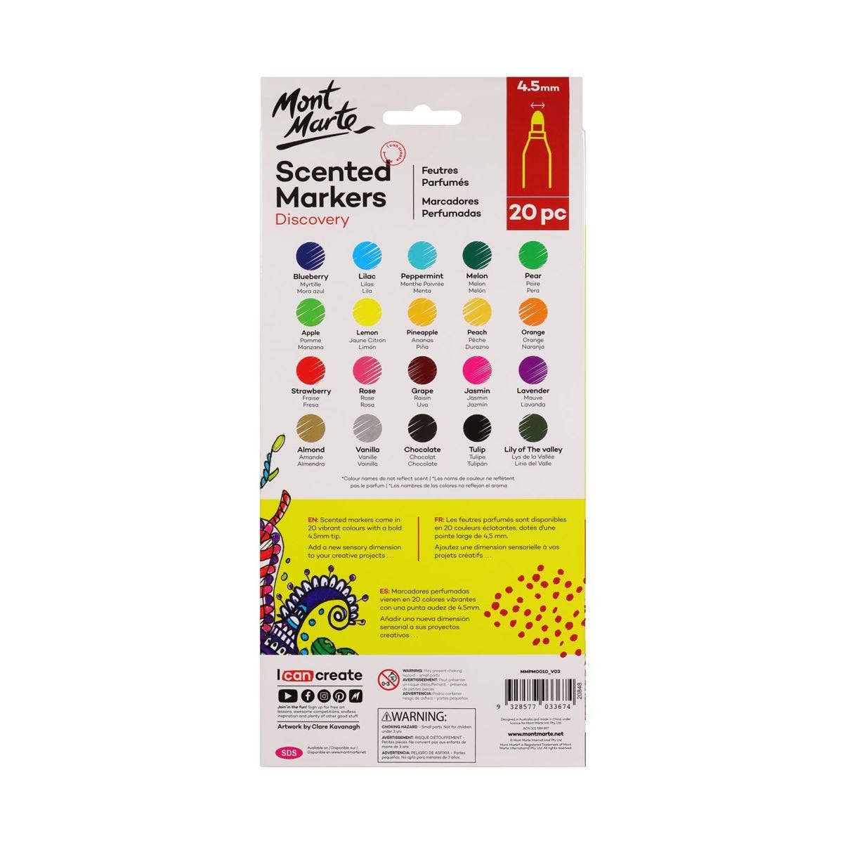 Scented Markers Discovery 4.5mm (0.17in) Tip 20pc