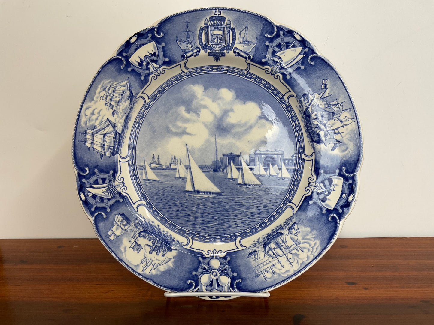 Wedgewood U.S. Naval Academy Plate-Staffordshire Blue