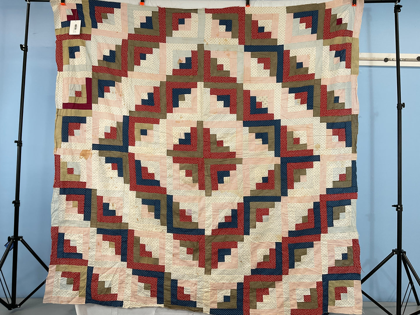 Antique Log Cabin Quilt Top