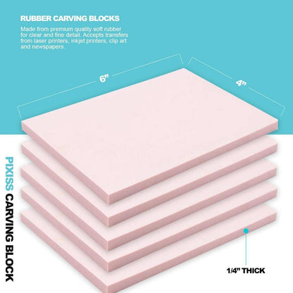 PIXISS Carving Blocks with Lino Cutter