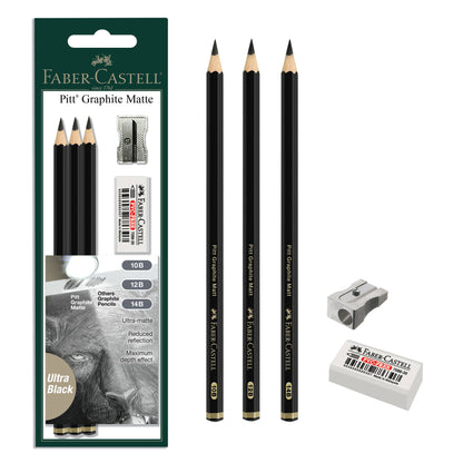 Pitt Graphite Matte, Sketching Set (10B, 12B, 14B)