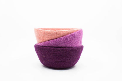 Felt Bowl Pastels-Small | Wool Felt Bowl | Yarn Holder Bowl