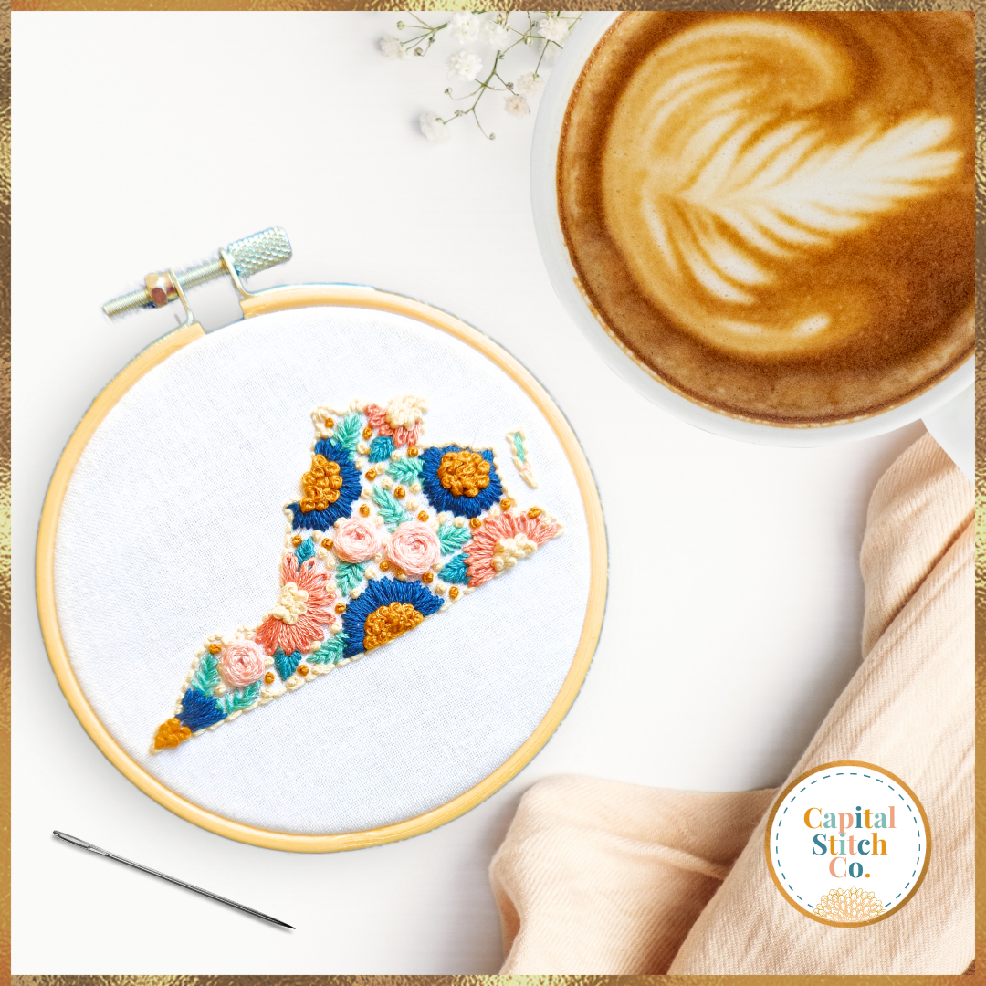 The Virginia DIY Step by Step Embroidery Kit