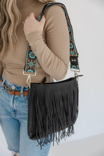 Premium Boho Embroidered Guitar Bag Straps - 10 Colors