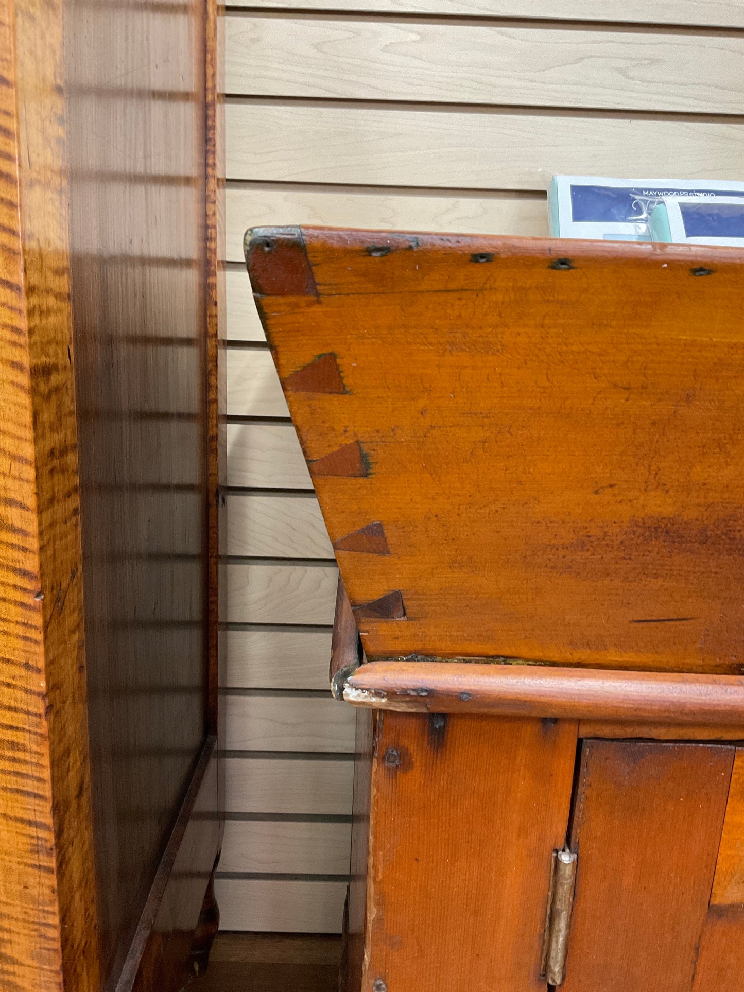 Antique Pine Dough Box Cabinet