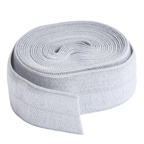 Fold Over Elastic 2yd Pewter