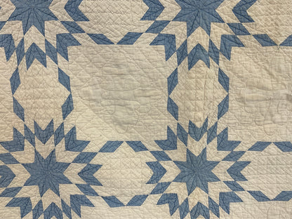 Antique Light Blue Star Quilt