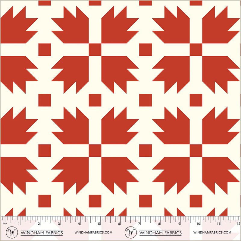 Perfect Points II, Bear Paw, Red, High Density Cotton