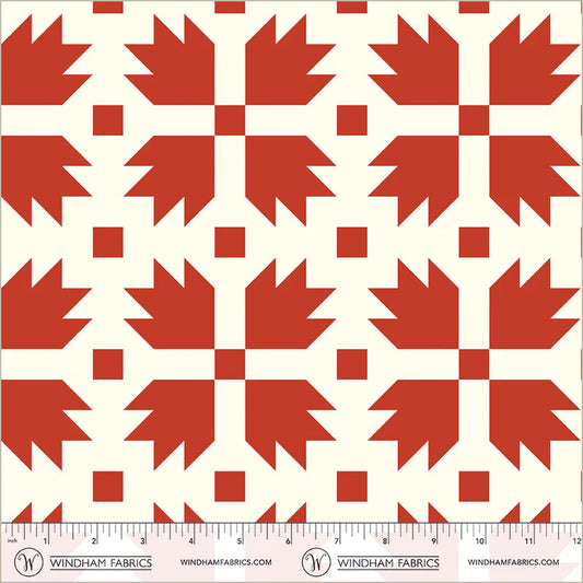 Perfect Points II, Bear Paw, Red, High Density Cotton