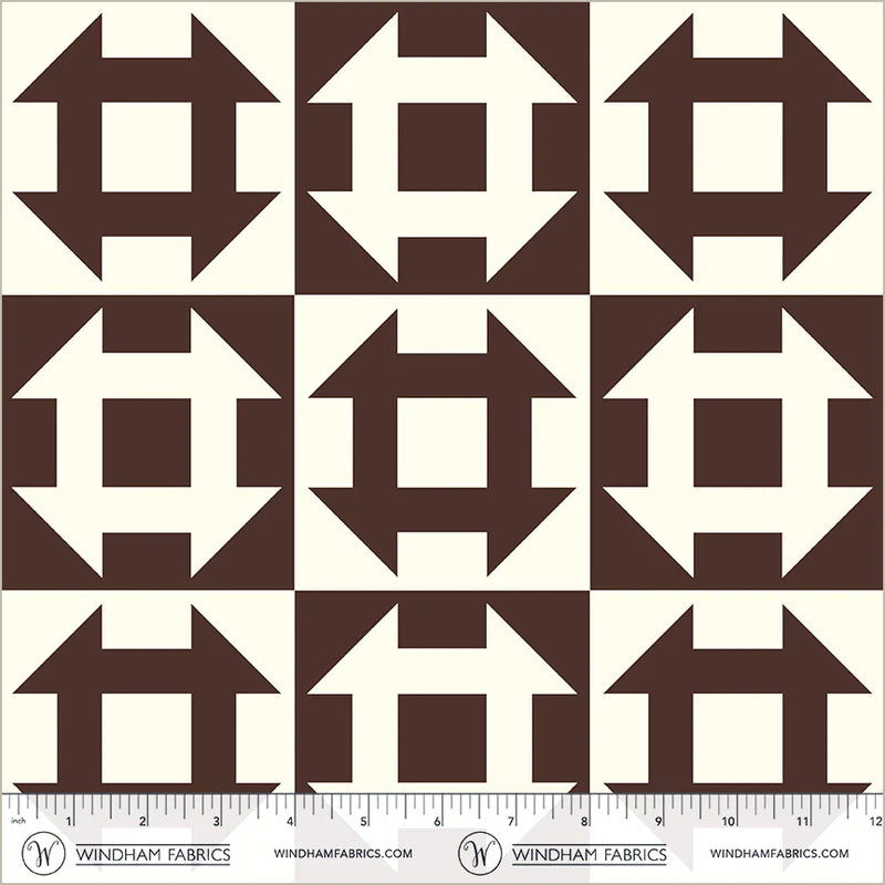 Perfect Points II, Churn Dash, Chocolate, High Density Cotton