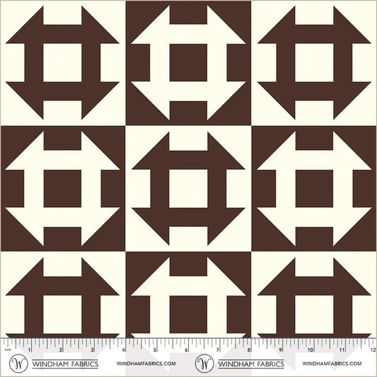 Perfect Points II, Churn Dash, Chocolate, High Density Cotton