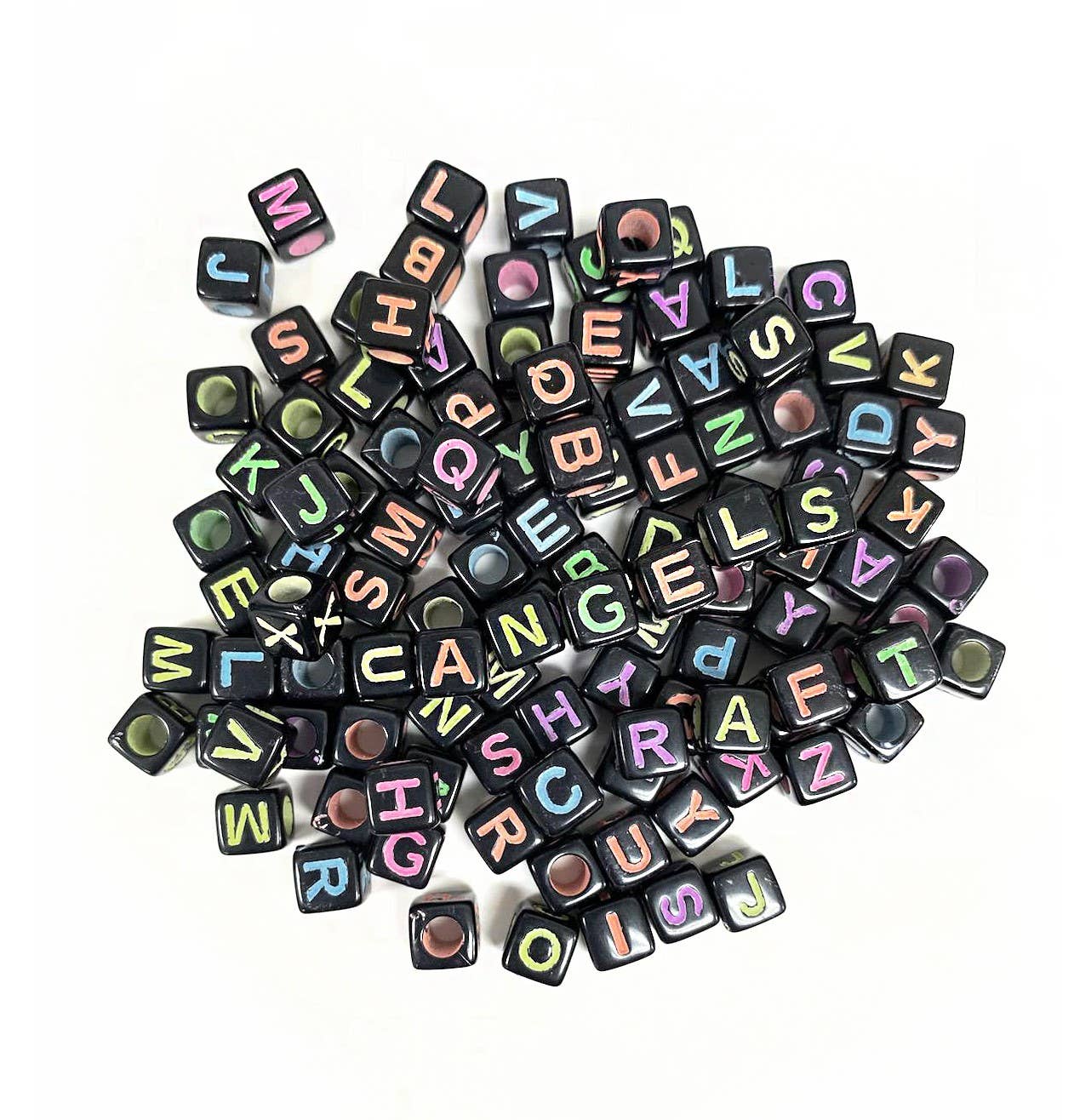 Alphabet Beads - Cube Shape (4 colors available)
