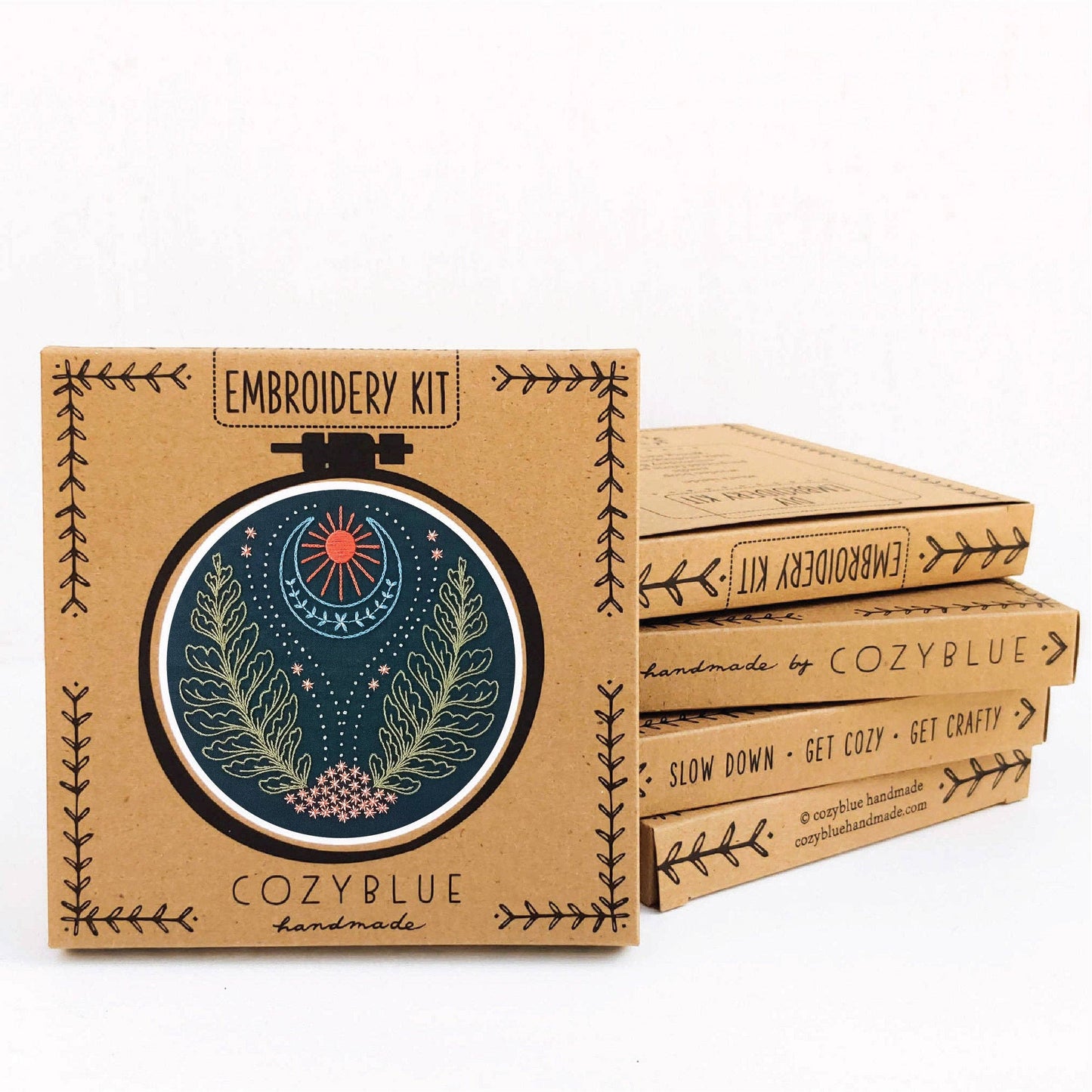 Blue moon embroidery kit
